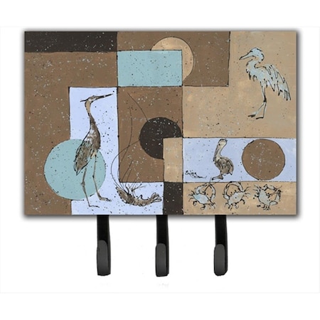 Carolines Treasures 6 x 9 In. Blue Heron Leash or Key Holder 8103TH68